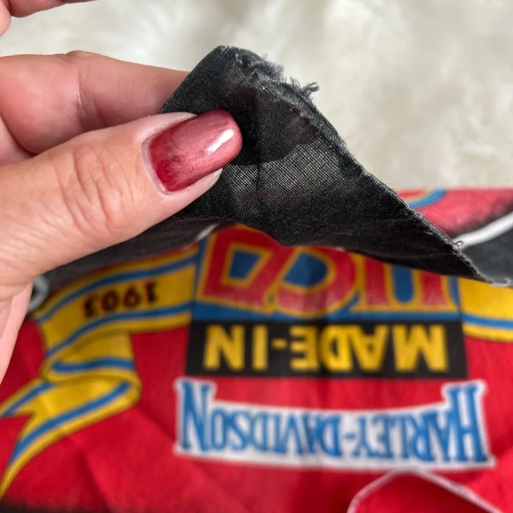 Harley-Davidson Black and Red Eagle Bandana